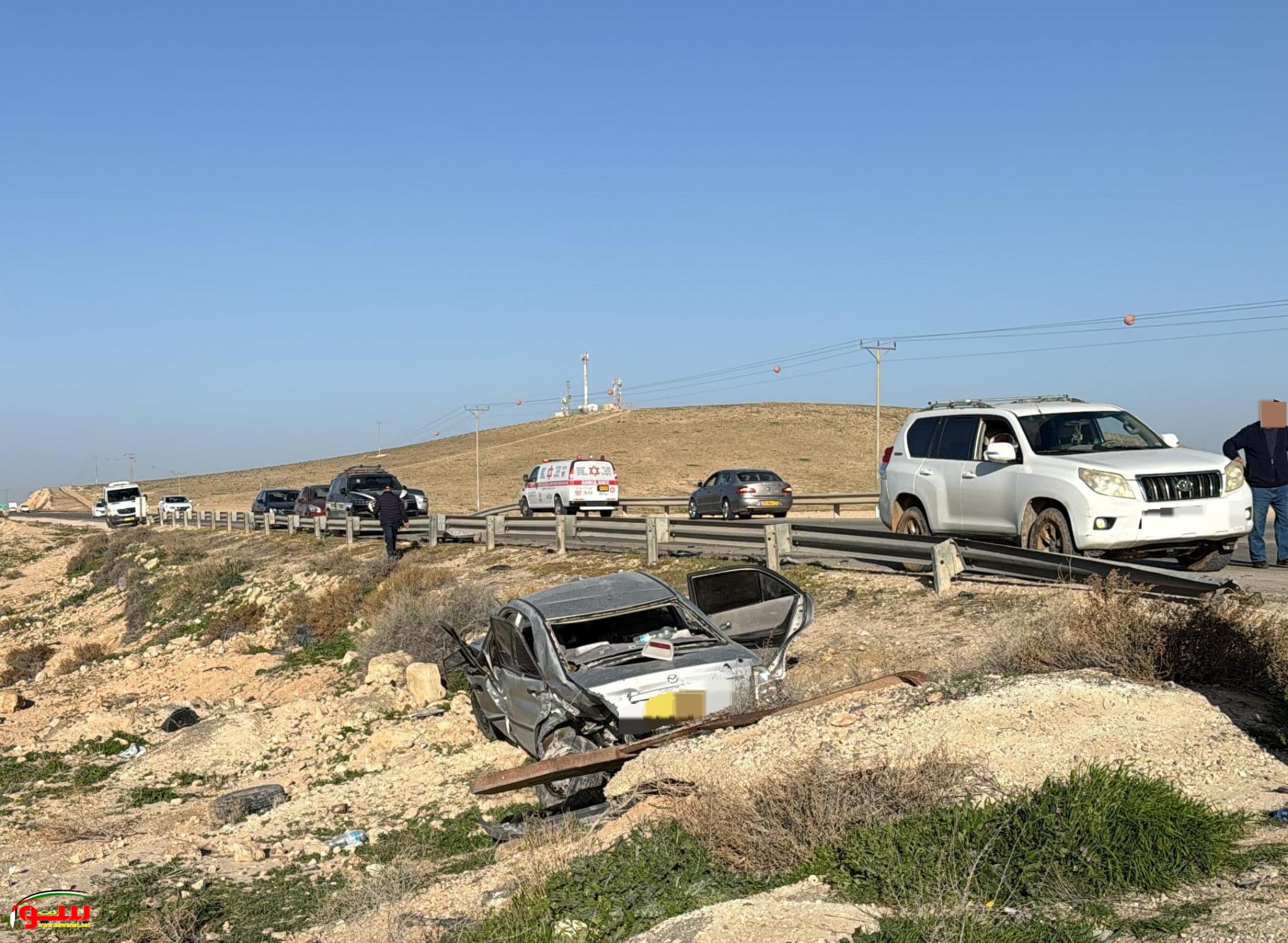شاب بحالة خطيرة جراء حادث طرق قرب عرعرة النقب