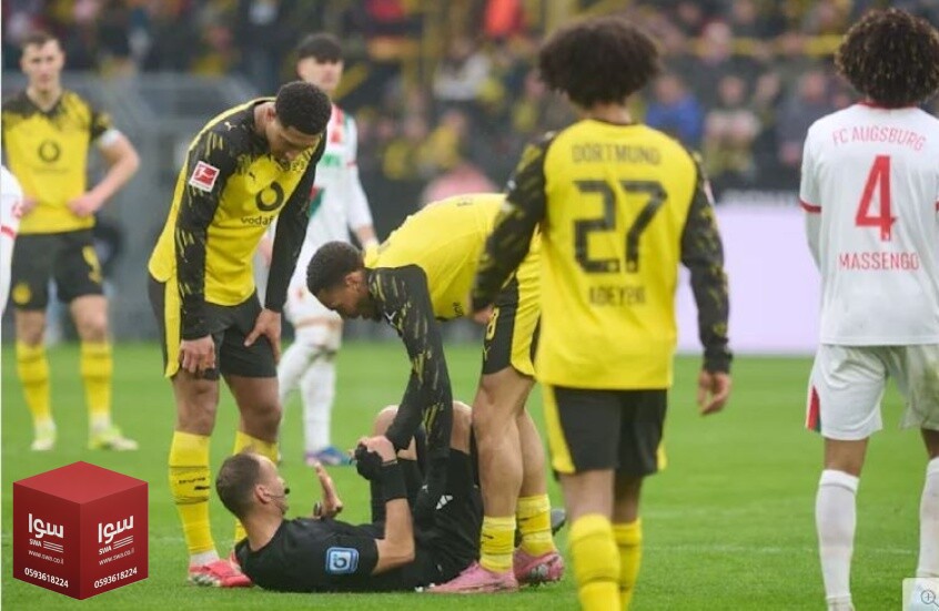 لقطة الموسم في ألمانيا.. الحكم يسقط ونميشا يحصل على بطاقة خاصة